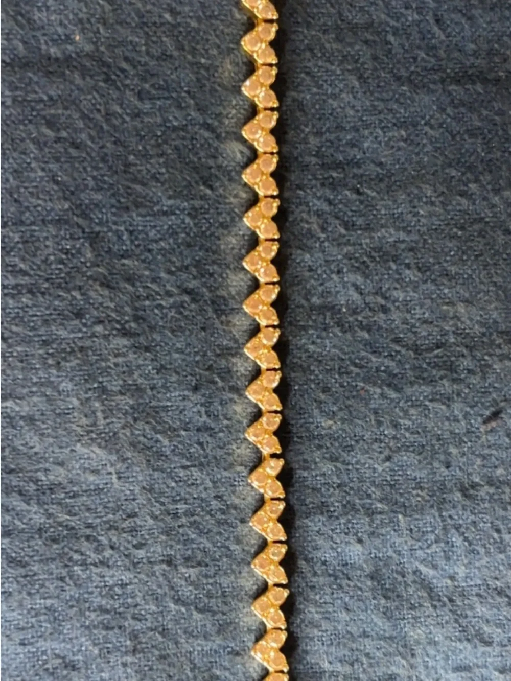 Triple Stone Heart Bracelet